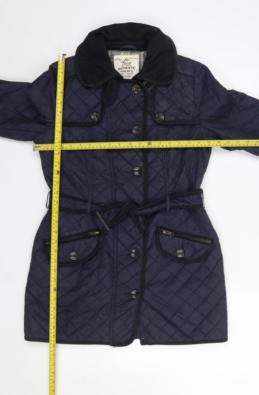 Womens UK Size 10 NEXT Blue Quilted Coat