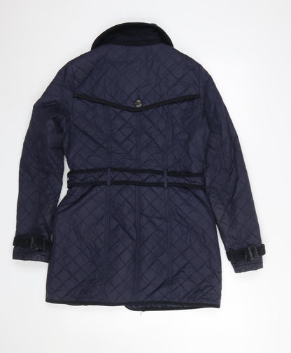 Womens UK Size 10 NEXT Blue Quilted Coat