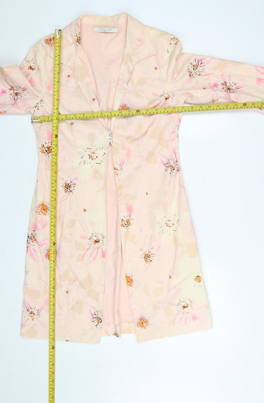 Womens UK Size 6 Nougat London Pink Trench Coat