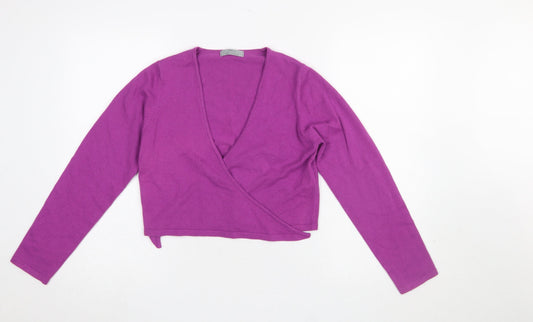 Womens UK Size 12 Marks and Spencer Purple Wrap Jumper