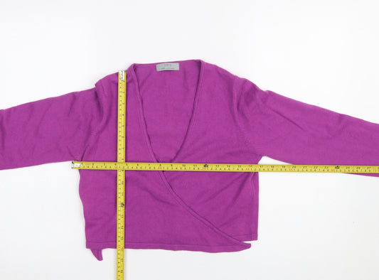 Womens UK Size 12 Marks and Spencer Purple Wrap Jumper