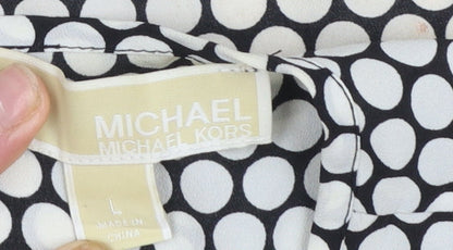 Womens UK Size L Michael Kors Black Basic Blouse