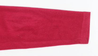 Portwest Girls Red Fleece 1/4 Zip Pullover Sweatshirt 9-10 Years