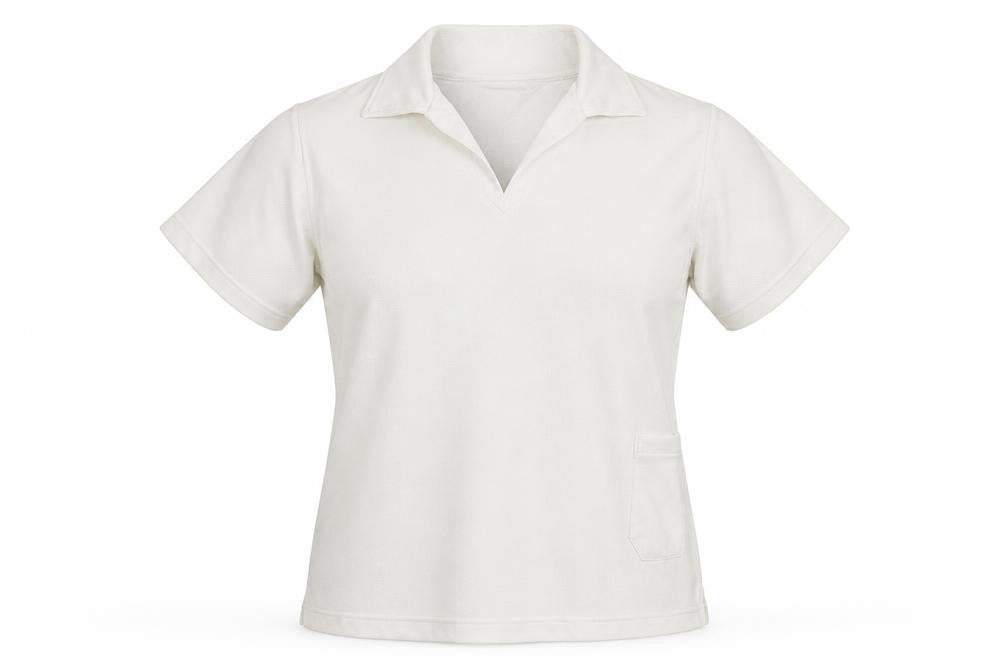 Womens UK Size L Thomas Taylor White Basic Polo