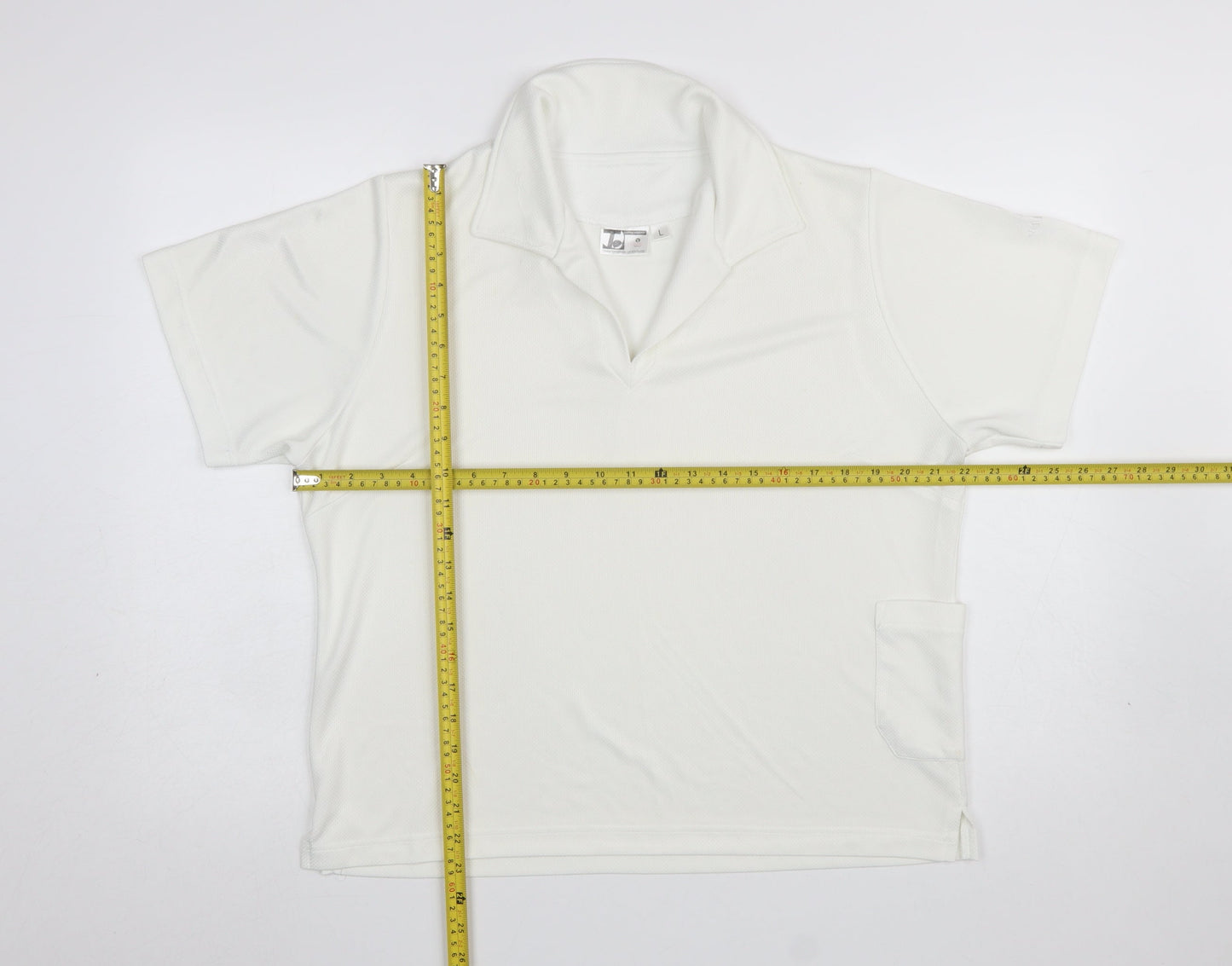 Womens UK Size L Thomas Taylor White Basic Polo