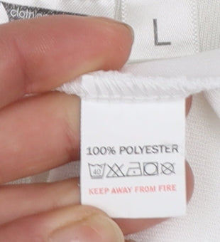 Womens UK Size L Thomas Taylor White Basic Polo