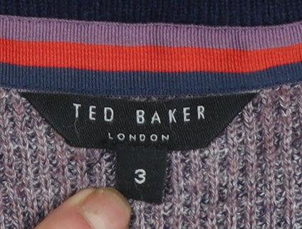 Mens UK Size M Ted Baker Purple Pullover Jumper