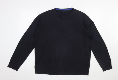 Mens UK Size L James Pringle Black Pullover Jumper