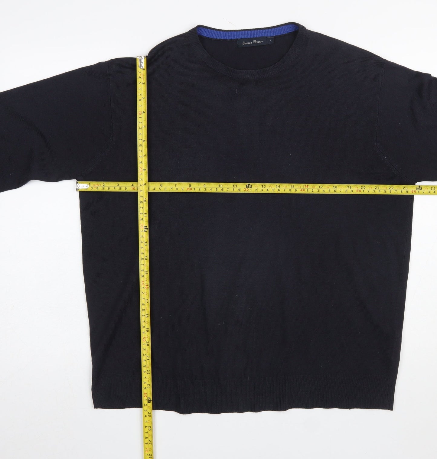 Mens UK Size L James Pringle Black Pullover Jumper