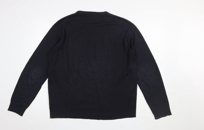 Mens UK Size L James Pringle Black Pullover Jumper