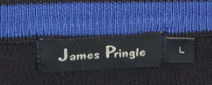 Mens UK Size L James Pringle Black Pullover Jumper