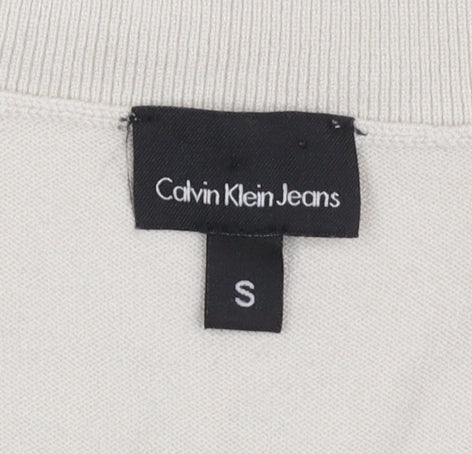 Womens UK Size S Calvin Klein Jeans Ivory Basic Blouse