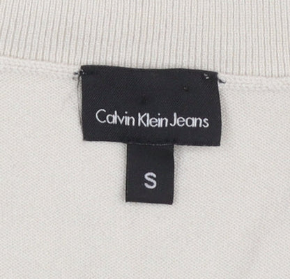 Womens UK Size S Calvin Klein Jeans Ivory Basic Blouse