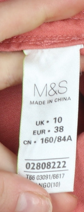 Womens UK Size 10 Marks and Spencer Pink Anorak Coat