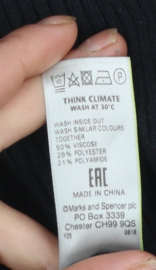 Womens UK Size 14 Marks and Spencer Black Cardigan Jumper