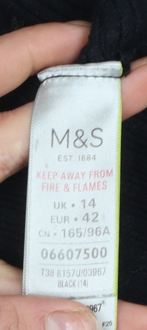 Womens UK Size 14 Marks and Spencer Black Cardigan Jumper