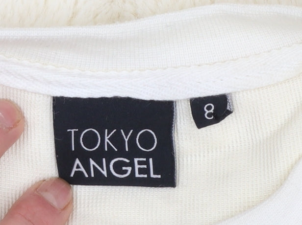 Womens UK Size 8 Tokyo Angel Ivory Pullover Sweatshirt