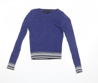 Womens UK Size 6 Topshop Blue Pullover Jumper