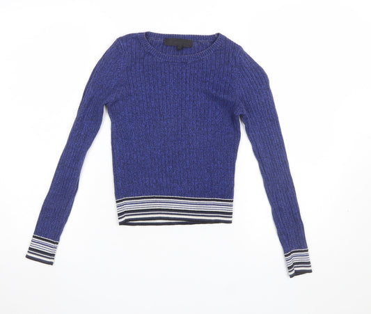 Womens UK Size 6 Topshop Blue Pullover Jumper