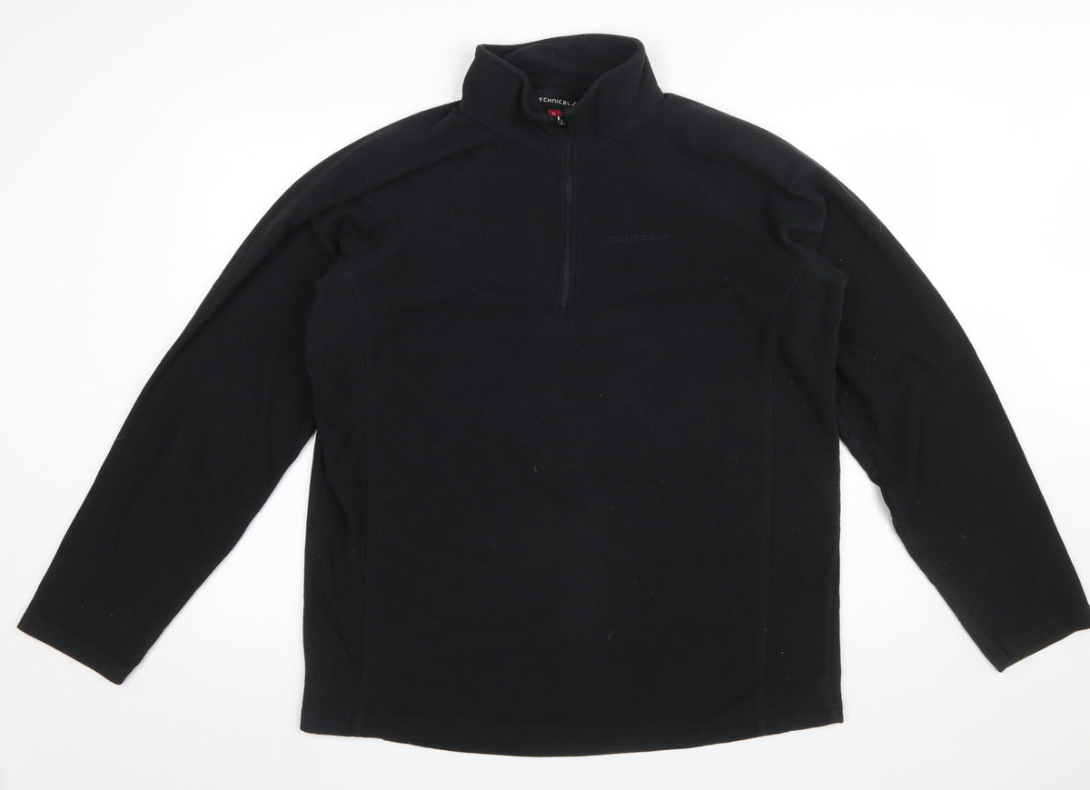 Mens UK Size XL Technicals Black Pullover Sweatshirt
