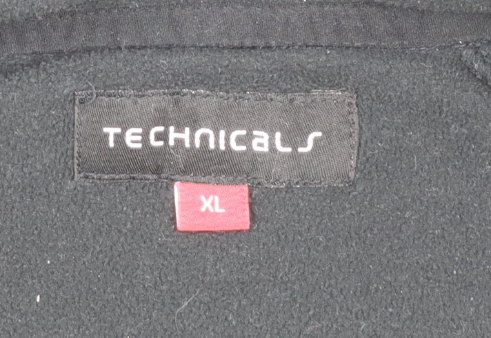 Mens UK Size XL Technicals Black Pullover Sweatshirt