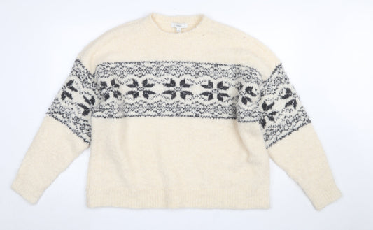 Womens UK Size L Marks and Spencer Beige Pullover Jumper