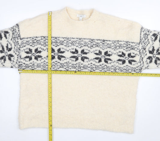 Womens UK Size L Marks and Spencer Beige Pullover Jumper