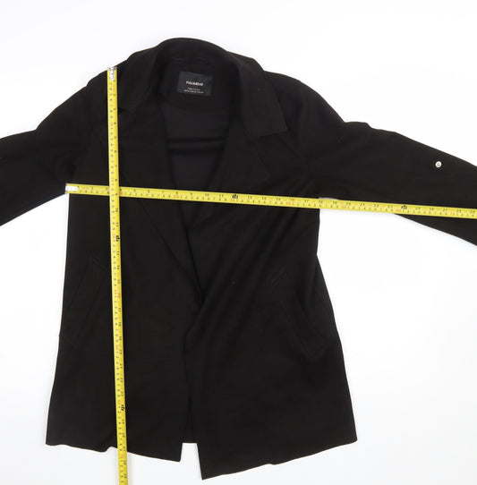 Womens UK Size XS Pull&Bear Black Overcoat