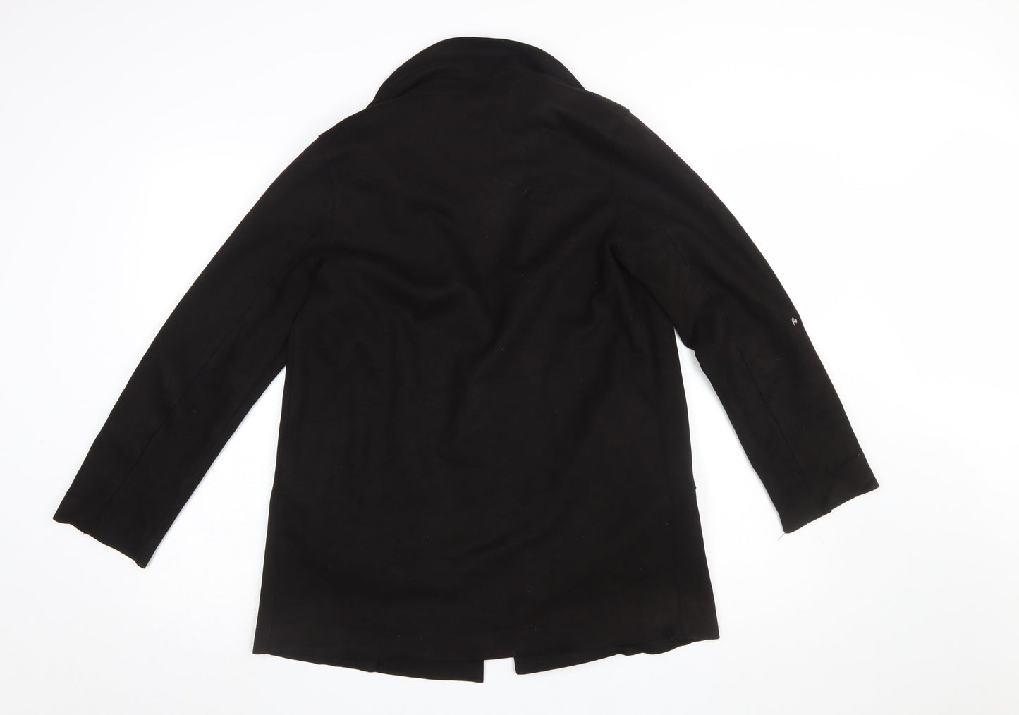 Womens UK Size XS Pull&Bear Black Overcoat
