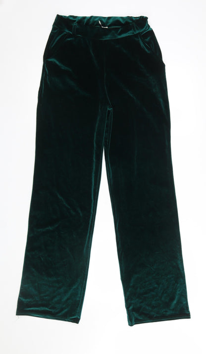 Womens UK Size S NLY Trend Regular Fit Party/Cocktail Casual Green Trousers