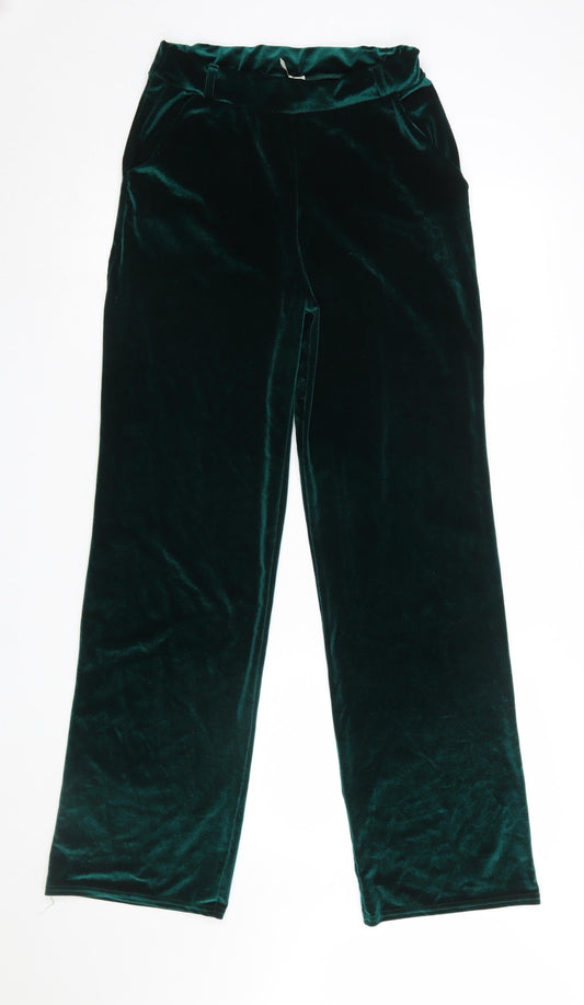 Womens UK Size S NLY Trend Regular Fit Party/Cocktail Casual Green Trousers