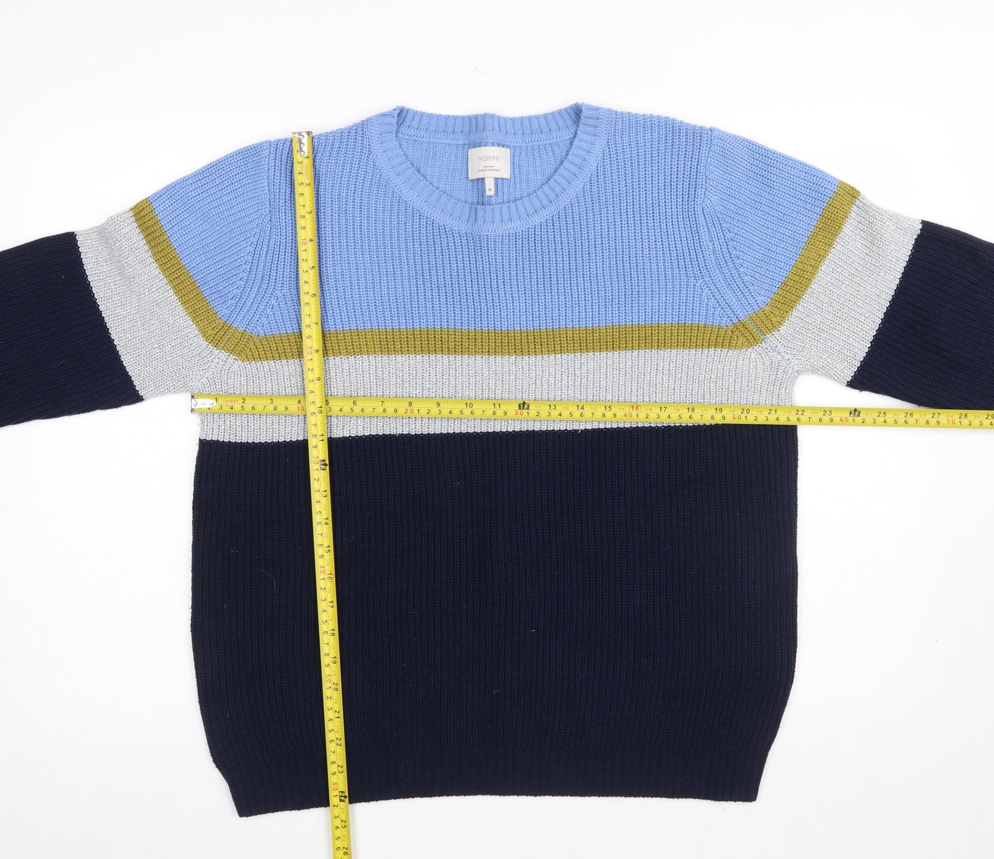 Womens UK Size XL Nümph Blue Pullover Jumper