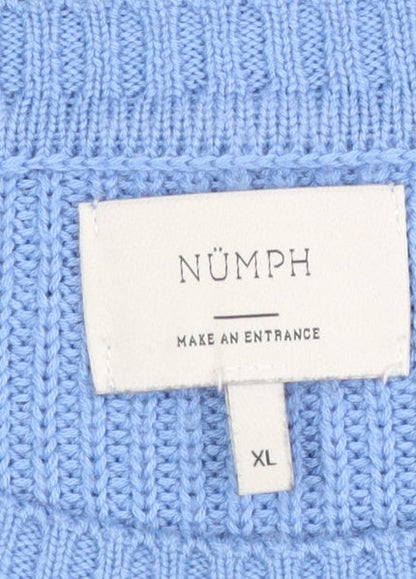 Womens UK Size XL Nümph Blue Pullover Jumper