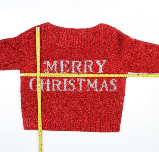 Womens UK Size S NEXT Red Pullover Jumper