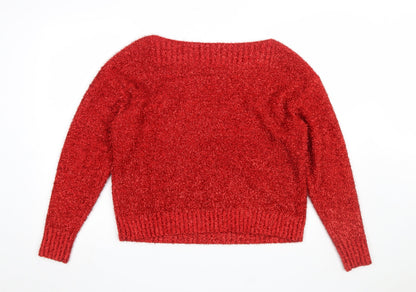 Womens UK Size S NEXT Red Pullover Jumper