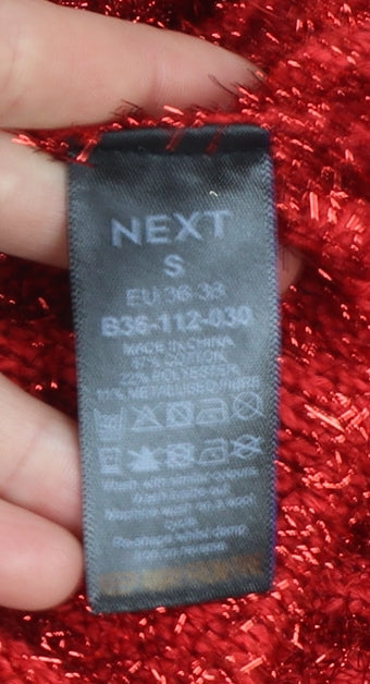 Womens UK Size S NEXT Red Pullover Jumper
