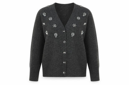 Womens UK Size M Marks and Spencer Grey Cardigan Jumper