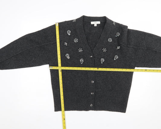 Womens UK Size M Marks and Spencer Grey Cardigan Jumper