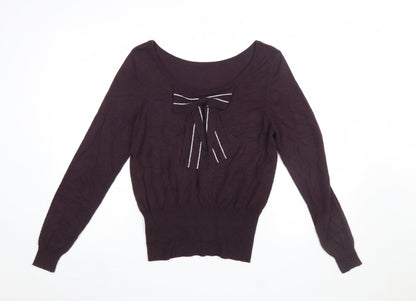 Womens UK Size S Patrizia Pepe Purple Pullover Jumper