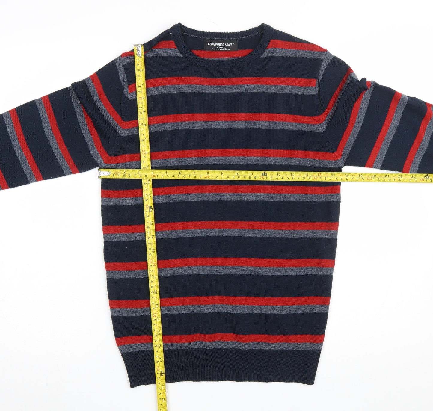 Mens UK Size XS Cedarwood State Blue Pullover Jumper