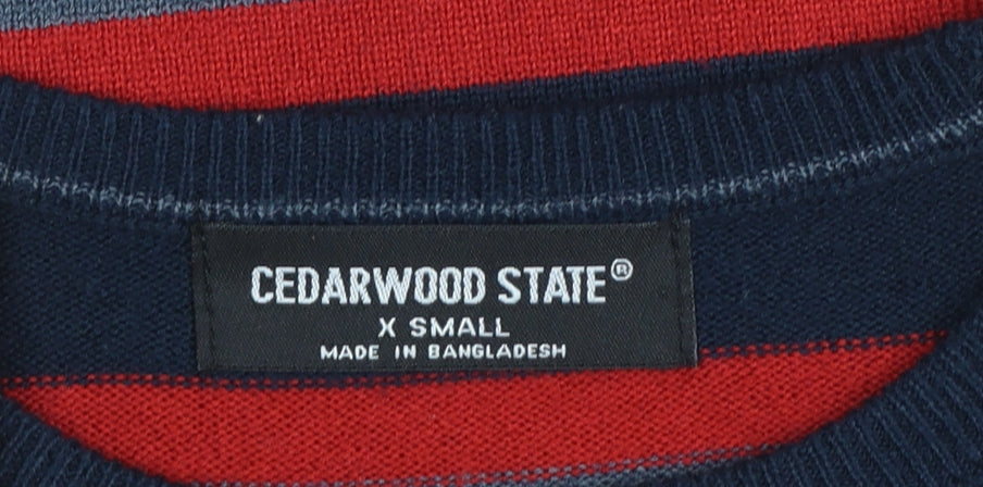 Mens UK Size XS Cedarwood State Blue Pullover Jumper
