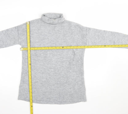 Gap Women's Grey Roll Neck Knit Jumper Size S