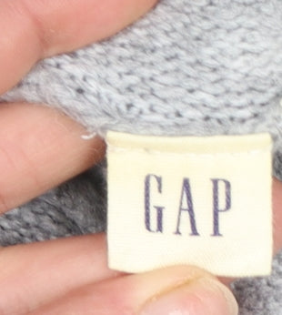 Gap Women's Grey Roll Neck Knit Jumper Size S
