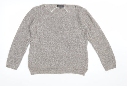 Womens UK Size 12 Marks and Spencer Beige Pullover Jumper