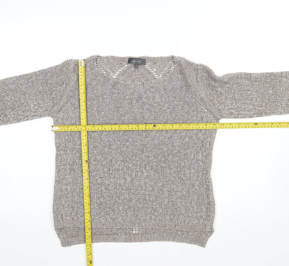 Womens UK Size 12 Marks and Spencer Beige Pullover Jumper