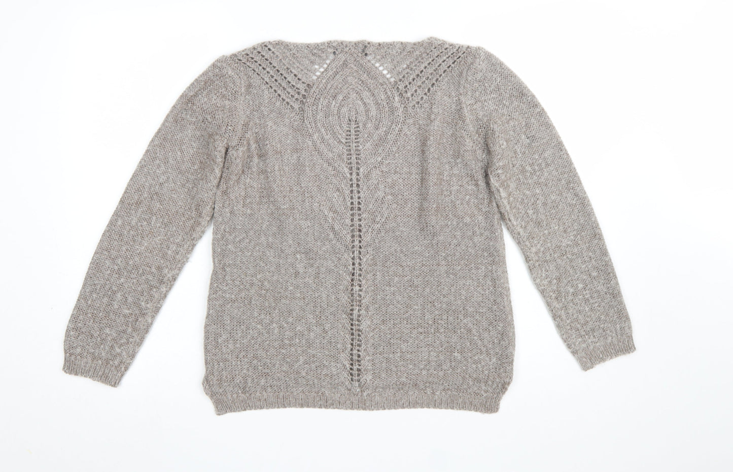 Womens UK Size 12 Marks and Spencer Beige Pullover Jumper