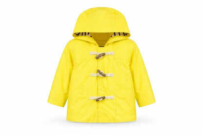 babyGap Unisex Yellow Hooded Duffle Coat 18-24 Months Water Resistant Jacket