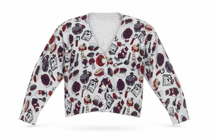 Girls UK Size S Lipstick Boutique Grey Cardigan Jumper