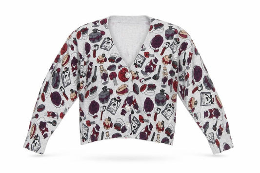Girls UK Size S Lipstick Boutique Grey Cardigan Jumper
