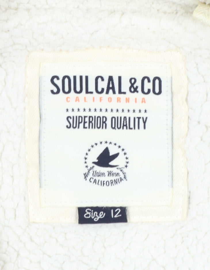 Womens UK Size 12 SoulCal & Co Blue Full Zip Jumper